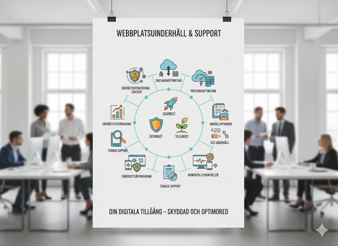 Webbplatsunderhåll och support